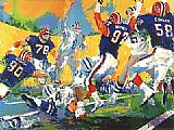 Cowboy Paintings - Cowboys Bills Superbowl by Leroy Neiman